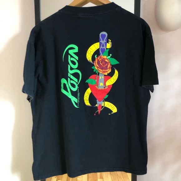 Vintage 1990 Poison Brockum Tour Tee Band Shirt - Picture 10 of 15